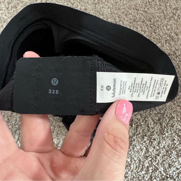 LULULEMON Fine Form Bra 32E Black - Picture 2 of 7